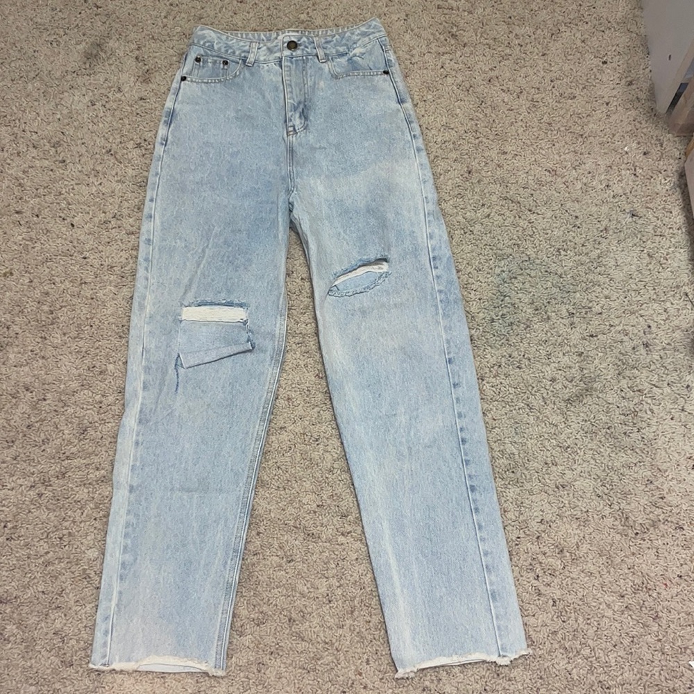 SHEKOU straight leg jeans - high rise